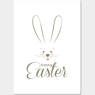 Happy Easter Holiday, Easter Bunny Art Posters and Art